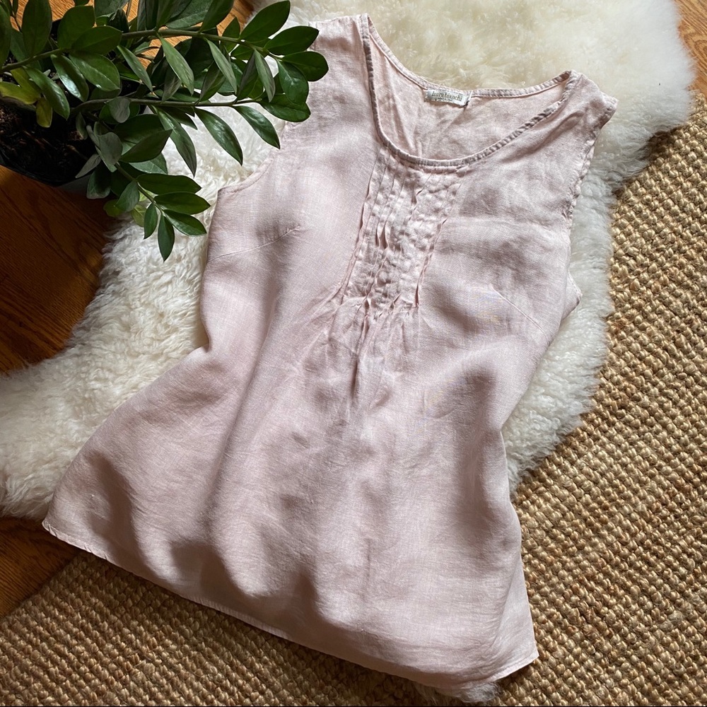 Soft Pink Linen Top